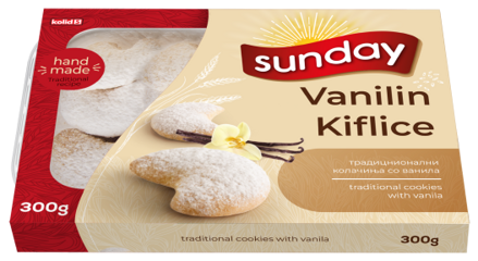 SUNDAY COOKIES 300g vanilkové rohlíčky