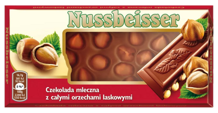 NUSSBEISSER 100g mléčná s lískovými ořechy