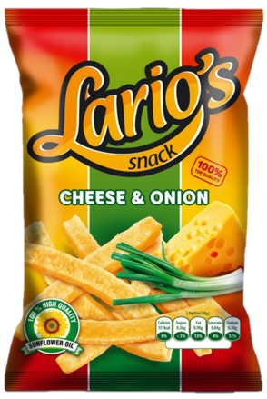 LARIO´S CHEESE&ONION 30g sýrovo-cibulový snack LARIO´S CHEESE&ONION 30g sýrovo-cibulový snack