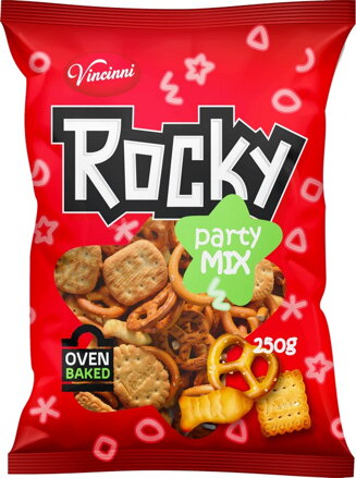 ROCKY PARTY MIX 250g slané krekry ROCKY PARTY MIX 250g slané krekry