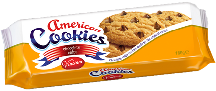 AMERICAN COOKIES 160g čokoládové sušenky