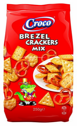 CROCO CRACKERS MIX 250g slané krekry