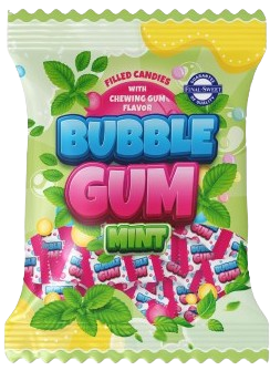 BUBBLE GUM MINT 65g žvýkačkové bonbóny (mentol)