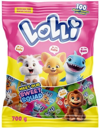 LOLLI ANIMALS 7g ovocné lízátka (Balenie100ks 1ks od 1.20Kč)