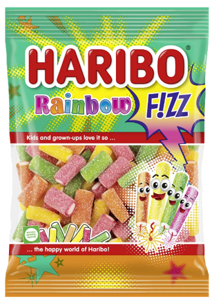 HARIBO RAINBOW FIZZ 160g želé bonbóny (exp.08/2025)
