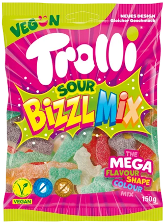 TROLLI BIZZLMIX 150g želé bonbóny