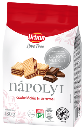 LOVE FREE ČOKOLÁDOVÉ 180g oplatky bez cukru