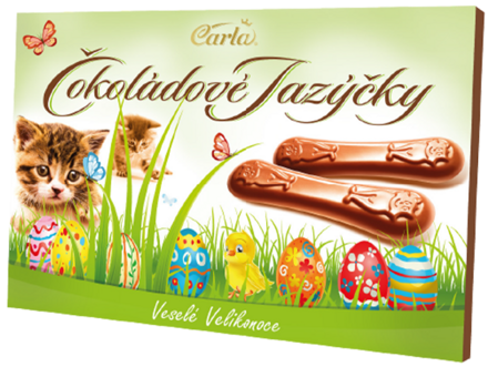 ČOKOLÁDOVÉ JAZYČKY 100g mléčné čokoládky