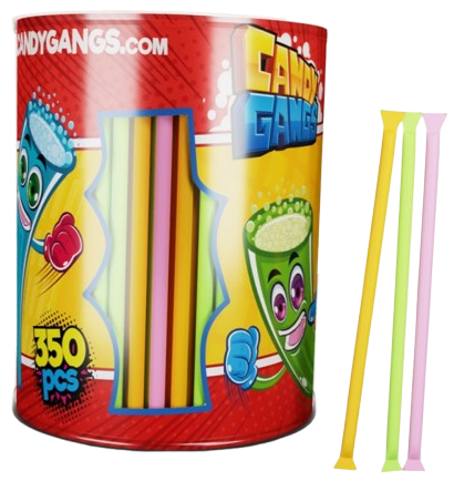 CANDY GANGS FANTASTIC STRAWS 3g cukrovinka (Balení:350ks 1ks=0,50Kč)
