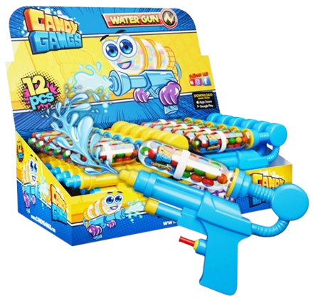 CANDY GANGS WATER GUN 20g hračka s cukríkmi (Balení:12ks 1ks=27,50Kč)