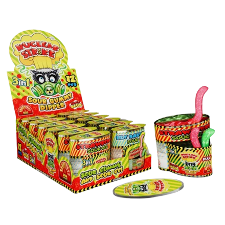 NUCLEAR STRIKE GUMMY DIPPER 52g želé s gelem (Balení:15ks 1ks=27,50Kč)