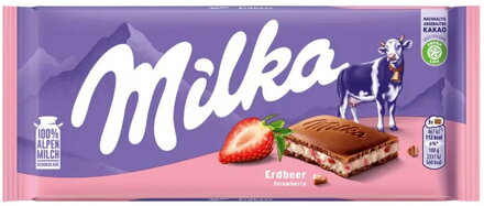 MILKA STRAWBERRY 100g jahodová čokoláda