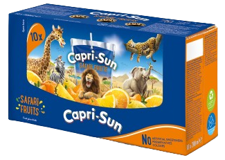CAPRI SUN SAFARI 200ml ovocný nápoj (Balenie 10ks 1ks od 9Kč)