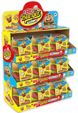 BIG BURGER GUMMY 40g želés hračkou (Balení:9ks 1ks=35Kč)