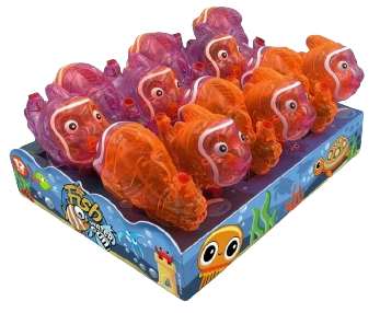 FISH WATER GUN 5g vodní pistole s bonbóny (Balení:12ks 1ks=23Kč)