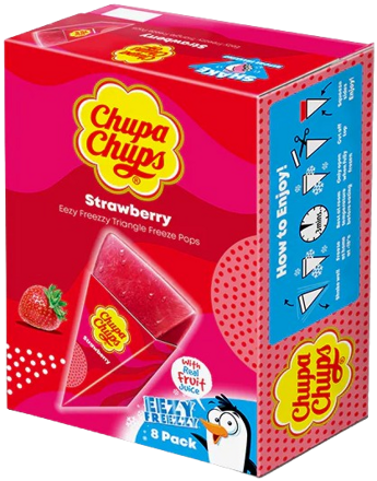 CHUPA CHUPS TRIANGL 496ml – ledová lízátka (jahoda)