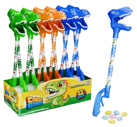 CANDY GANGS DINO JAWS 5g hračka s bonbóny (Balení:12ks 1ks=29,50Kč)