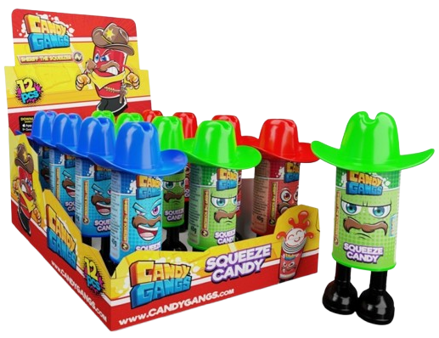 CANDY GANGS SHERIF SQUEEZER 40g ovocný gel (Balení:12ks 1ks=22,50Kč)