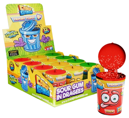 CANDY GANGS TRASH TONY 30g zvýkačky (Balení:12ks 1ks=13Kč)