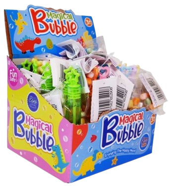MAGIC BUBBLE 30ml bublifuk s bonbóny (Balení:36ks 1ks=6,90Kč)