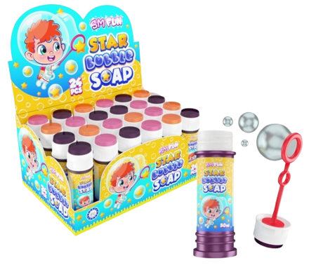 STAR BUBBLE 50ml bublifuk s bonbóny (Balení:24ks 1ks=6,90Kč)