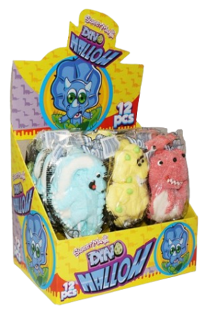 CANDY GANGS DINO 35g marshmallow lízátka (Balení:12ks 1ks=17,90Kč)