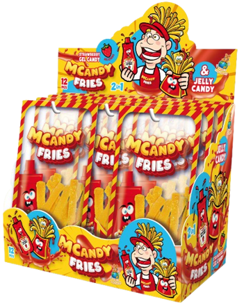 MCANDY FRIES 70g želé s jahodovým gelem (Balení:12ks 1ks=27,50Kč)
