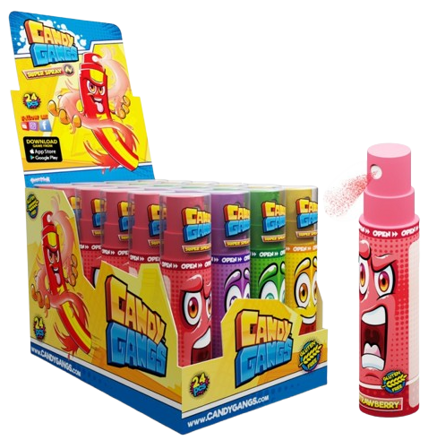CANDY GANGS SUPER SPRAY 30ml ovocný spray (Balení:24ks 1ks=4,50Kč)