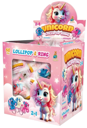 UNICORN RING 12g 3D lízatko (Balení:60ks 1ks=6,90Kč)