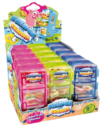 FRIDGE WITH GUMMIES 40g želé cukrovinky (Baleni:15ks 1ks=22Kč)