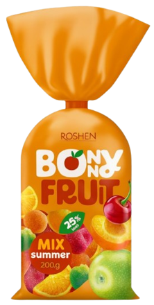 BONNY FRUIT SUMMER MIX 200g želé bonbóny