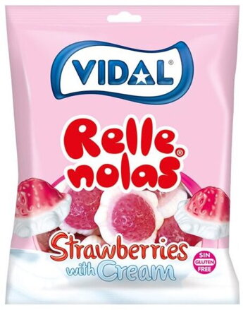 VIDAL STRAWBERRIES CREAM 90g želé bonbóny