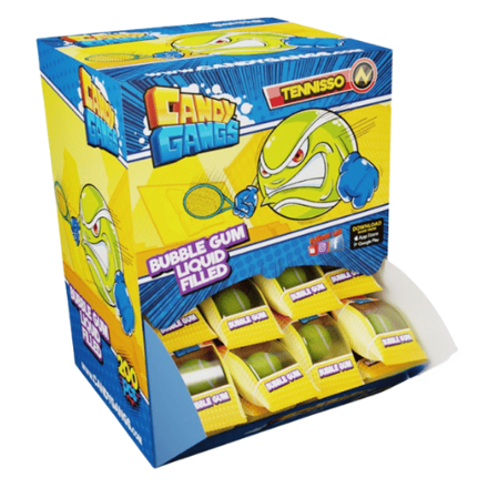 CANDY GANGS TENNISSO 5g zvýkačky (Balení:200ks 1ks=1Kč) CANDY GANGS TENNISSO 5g zvýkačky (Balení:200ks 1ks=1Kč)