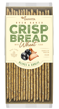 DANVITA CRISP BREAD 130g olivy/česnek