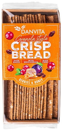 DANVITA CRISP BREAD 130g ovoce/med