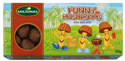 FUNNY MUSHROOMS 60g karamelové sušenky