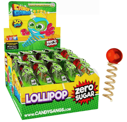 CANDY GANGS KING SPRING 15g lizátko s hračkou (Balení:30ks 1ks=5Kč)