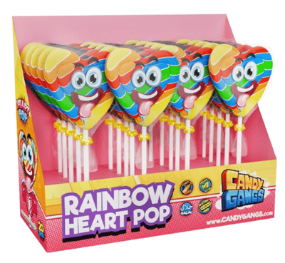 CANDY GANGS RAINBOW HEART 30g ovocné lízátko (Balení:20ks 1ks=6Kč)
