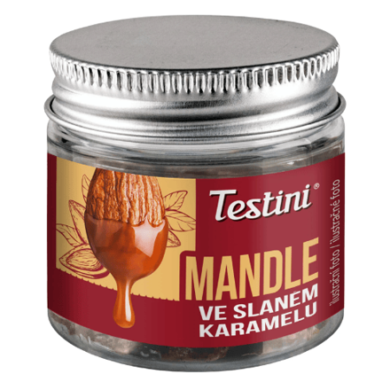 TESTINI DÓZA 90g mandle v karemelu