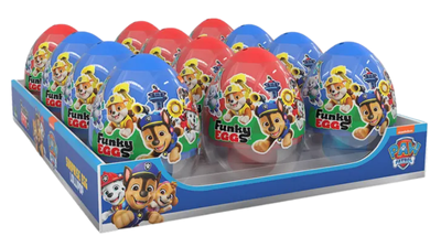 PAW PATROL FUNKY EGGS 10g lízátko s hračkou (Baleni:12ks 1ks=19,50Kč)