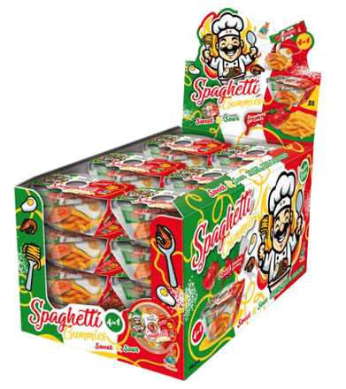 SPAGHETTI GUMMIES 42g želé cukrovinka (Balení: 20ks 1ks=21Kč)