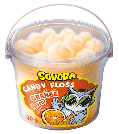 CUKROVÁ VATA 30g pomeranč