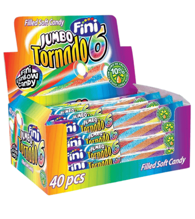 JUMBO TORNADO 50g kyselé multicolour (Balení:40ks 1ks=13Kč)