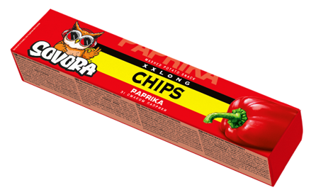 LONG CHIPS PAPRIKA 50g paprikové (box)