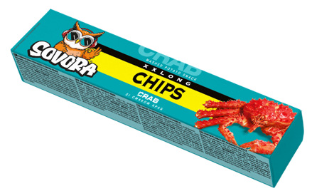 LONG CHIPS CRAB 50g krabí (box)