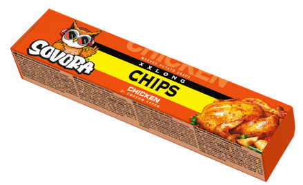 LONG CHIPS CHICKEN 50g kuře (box)