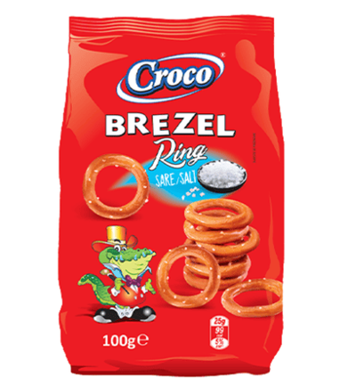 CROCO BREZEL RING 100g slané kroužky