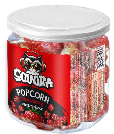 POPCORN STRAWBERRY 70g jahodový