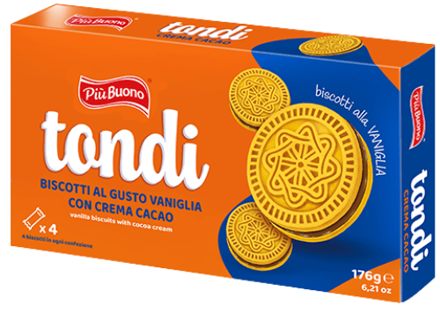 PIU BUONO TONDI 176g kakaové