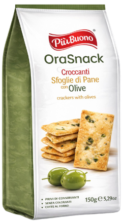 PIU BUONO ORASNACK 150g olivový snack